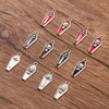 Charms 20PCS 11 26mm 2 Kleur Stijl Metaallegering Schedel Kruis Religieuze Geloof Hanger Voor Sieraden maken DIY Handgemaakte Craft