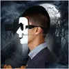 Festmasker mode halloween mardi gras mask vit hip hop street dans fl fense venetian mens maskerade bollmasker festlig maskerad dhmoj