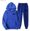 Erkekler Trailsits Sonbahar Kış Kış Erkekleri Trailsuit 2 Parçası Set Kadınlar Jogging Suit Pamuk Kazak 2yk Hoodies Sweetpants Kıyafetleri Sweatshirts Giyim T2401