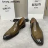 Berluti Business Leather Shoes Oxford Calfskin Handmade Top Qualit