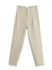 Pantaloni da donna a matita TRAF 28 pantaloni a vita alta di colore per le donne Pantaloni da donna bianchi neri streetwear Pantaloni da ufficio estivi 240110