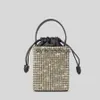 Totes Mode Vierkante Diamanten Dames Handtassen Glanzend Rhinone Schouder Crossbody Tassen Luxe Glitter Avondfeest Kleine Portemonneesstylishyslbags