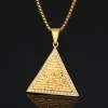 Ägyptische Pyramide Auge des Horus Anhänger Halskette Männlich Goldene Farbe 14k Gelbgold Amulett Halsketten Für Männer Ägypten Schmuck Geschenk