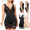 Taille Tummy Shaper Col en V profond Bodyshaper complet pour les femmes MISS MOLY Dentelle Taille Shapewear Sexy Dos Nu Ventre Contrôle Body Fajas Corset Q240110