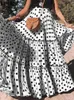 Gonne VONDA Donna Party Long Maxi 2024 Moda Polka Dots Stampata Estate Bohemian Vita alta Casual Gonna arricciata Baggy