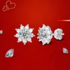 Stud Canner 1CT MOISSANITE STUDNIKI DLA KOBIET SIDY 925 SREBRINL SREBRNY BRILLANT CUT Trendy Diamond Earring Wedding Biżuteria YQ240110