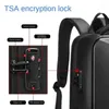 Mochila masculina de 15,6 polegadas para laptop expansível bolsa rígida TSA anti-roubo mochilas à prova d'água carregamento USB para viagens de negócios