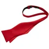 Wedding Red Bowtie dla mężczyzny jedwabny kwadratowy zestaw mankietów