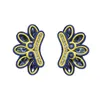 Boucles d'oreilles pendantes KpacoTa pétale coloré grande boucle d'oreille Soutache fait à la main bijoux de mode esthétique Flash femme bleu 2024 tendance