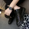 Moda roxo couro de patente masculino tênis casuais tendência glitter plataforma para homens designer original sapatos esportivos homem