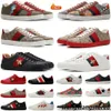 Designer casual schoenen Bee Ace sneakers lage heren dames hoge kwaliteit tijger geborduurd zwart wit groene strepen lopen