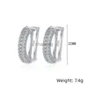 Stud S925 Sterling Silver Real Moissanite Letter D Hoop Earring For Women Sparkling Lab Diamond Ear Buckle Fine Jewelry Gift YQ240110