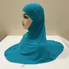 Etniska kläder malaysia khimar muslimska kvinnor hijab inre rör amira omedelbar halsduk huvud wrap två bit set