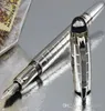 Luxury Silver checks mbsw Germany Brand pen 4810 14k nib Fountain Pen with series number crystal top8560903