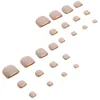 False Nails Solid Color Gold Line Fake Toe Thin Full Cover Resin Toenail Patches For Professional Salon Daily Use