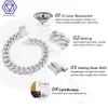 Rareté 2023 HIP HOP 10mm chaîne 925 argent Sterling plaqué or blanc diamant VVS Moissanite chaîne hommes chaîne à maillons cubains