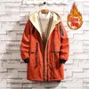 Men's Trench Coats Men Winter Warm Thicker Long Fashion Hooded Casual Down Jackets Large Size Loose