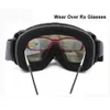 Ski Goggles UV400 Anti-fog with Sunny Day Lens and Cloudy Day Lens Options Snowboard Sunglasses Wear Over Rx Glasses 240109