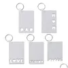 Party Favor Sublimation Blank KeyChain Pendant MDF Dubbelsidig värmeöverföring Nyckelringar Lage Decoration Keyring DIY Birthday Present 75 DHEH1