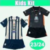 Espnsport 23 24 Pachuca Kids Kit Maillots de football E.SANCHEZ E.LOPEZ DE LA ROSA M.HINESTROZA G.CABRAL L.CHAVEZ Accueil Bleu Extérieur Maillots de football noirs