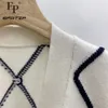 EFATZP diamant carreaux Jacquard tricot Cardigan manteau femmes simple boutonnage à manches longues Double poches pull ample 240104