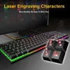キーボードゲームキーボードRGBバックライトサイレントゲーミングマウス付きキーボードセットロシアのキーボードマウスゲーマーキット