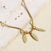 Charms 2PCs Stainless Steel Leaf Gold Color Hollow Striped Leaves Pendant For Jewelry Making Diy Women Necklace Earring Supplies