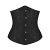 BurVogue 24 Steel Bones Faja Waist Trainer Slimming Underwear Sheath Flat Belly Corset Shapewear Woman Tummy Control Body Shaper 240110