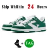 Skor kvinnor sta låg sneaker court nigo en badapes plattform sko mens shark svart vitt patentgrått grönt