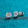 Stud Tezzc S925 Sterling Silver GRA Certified Moissanite Diamonds Bubble Stud Earrings Valentine's Day Anniversary Fine Jewelry Gift YQ240110