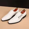 Hommes d'affaires décontractés en cuir chaussures hommes boucle bout carré robe bureau appartements hommes mode fête de mariage Oxfords taille ue 37-48 240109