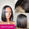 Luvkiss 13x6 250 Density Straight Short Bob Wigs 5x5 Glueless Wear To Go Wig Brazilian 13x4 HD Lace Front Human Hair 240110