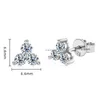 Stud 925 Sterling Silver 0.6CT Moissanite Stud Boucles d'oreilles avec GRA pour les femmes D Couleur Diamant Boucles d'oreilles Sparkling Fine Jewelry YQ240110