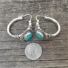 Boucles d'oreilles créoles Vintage Boho en pierre naturelle pour femmes, pendantes de fête rétro, tendance 2024, bijoux d'oreille, accessoires cadeaux