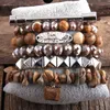 Armbänder RH Mode Boho Naturstein Perlen Armband 6pc Stapel Armband Armreif Set Für Frauen Böhmischen Schmuck Geschenk DropShip