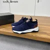 Berluti Sneakers Scarpe da uomo Shadow Kint Sneaker in pelle Berlut Blue Question Uomo lavorato a maglia Sport trendy e bello Copripiedi non stretti Indossando rete per uomo Rj