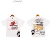 White Mens Hellstar Designer T Shirt Comic Cartoon Print Street Trend Hip Hop Casual Sweatshirt 7FU5