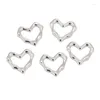 Charms 5st rostfritt stål hjärtguldpläterat pendent för DIY -halsbandsarmbandörhängen som gör tillbehör 18x16mm