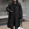 Trenchs de femmes manteaux 2024 manteau d'hiver femmes doudoune en coton ample grande épaisseur mi-longueur version vêtement d'extérieur à capuche pardessus chaud parkas