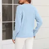 Damenpullover Mode Herbst 2024 Pullover für Damen Strickoberteil Klassisch Basic V-Ausschnitt Pullover Blau Soft Girl Jumper