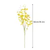 Flores decorativas ramos de orquídea falsa simulação buquê 92cm 5 garfos branco amarelo corte criatividade única decoração de plástico