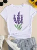 Koszulki damskie T SHIRT z krótkim rękawem odzież żeńska moda Kobiet Kobiet 90s kwiat Piękny trend Top swobodny ubrania graficzne koszulki