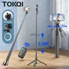 Selfie Monopods Trépied pour Appareil Photo Professionnel Selfie Stick pour Smartphone Sans Fil Bluetooth 360 Rotation Selfie Stick Trépied Portable YQ240110