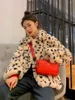 Plush Jacket Women Winter Short Korean Version av Loose Lamb Wool Faux Fur Leopard Print Fur Coat Women Winter 240110