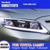 Do Toyota Camry LED reflektora 07-14 Akcesoria samochodowe DRL Daytime Runging Light Streamer Turn Wskaźnik Sygnał Auto części przednia lampa przednia