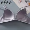 Dżinsy kobiety stanik seksowna bezprzewodowa bielizna żeńska A B c Cup bieliznę Solid Ultrathin Brassiere Onepiece Tube Top Bralette