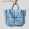 Shoulder Bags Fashion Denim Soft Puffer Bag Designer Padded Women Handbags Down Cotton Lady Shoulder Bags Warm Winter Tote Bag 2023stylisheendibags