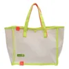 Instagram Trendy Brand Same Color Contrast Women's Handbag Korean Leisure Art Canvas Shopping Single Shoulder Bag