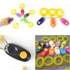 Dog Training Obedience 100 pezzi Clicker con portachiavi Pet Puppy Toys Cat Trainer Forniture Drop Delivery Home Garden Dhcfo