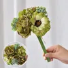 Decorative Flowers 1PC Simulation Wedding Decor Hand Bouquets Tie Anemone Peony Bouquet Pography Props Artificial